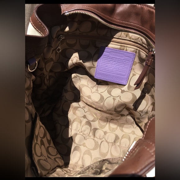 Vintage Coach Tote Shoulder Bag White Leather F10521 - Picture 11 of 11